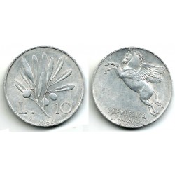 (90) Italia. 1950. 10 Lira (MBC)