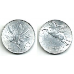 (90) Italia. 1949. 10 Lira (MBC+)