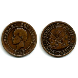 (41) Haití. 1863. 20 Centimes (MBC)