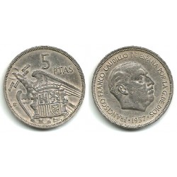 Estado Español. 1957*(61). 5 Pesetas (BC)