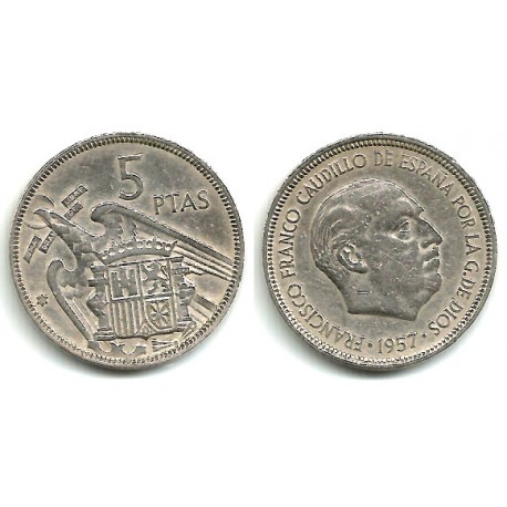 Estado Español. 1957*(61). 5 Pesetas (BC)