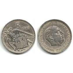 Estado Español. 1957*(62). 5 Pesetas (BC+)