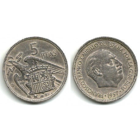 Estado Español. 1957*(62). 5 Pesetas (BC+)