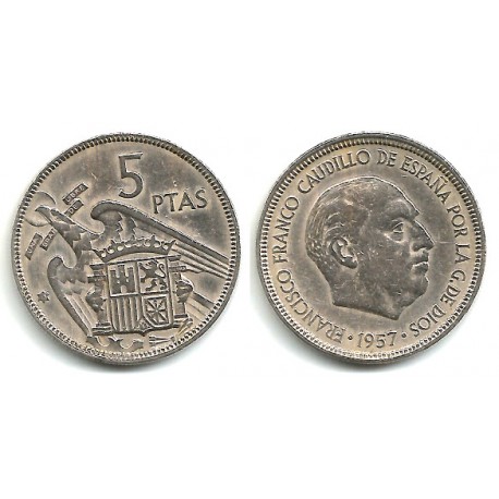 Estado Español. 1957*(63). 5 Pesetas (BC)