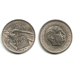 Estado Español. 1957*(64). 5 Pesetas (BC/BC+)