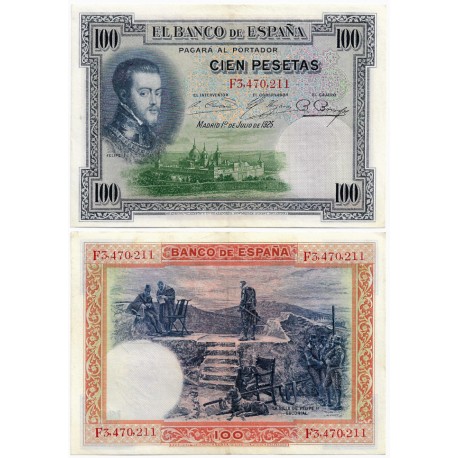 España. 1925. 100 Pesetas (EBC) Serie F