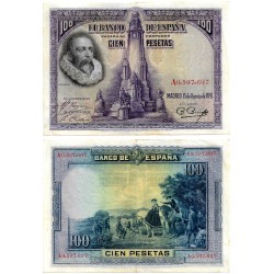 España. 1928. 100 Pesetas (MBC+) Serie A