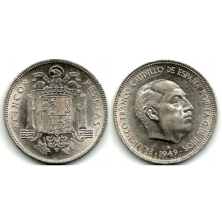 Estado Español. 1949*(19-49). 5 Pesetas (EBC)