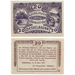 Desselbrunn (Alta Austria). 1920. 20 Heller (SC)
