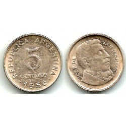 (50) Argentina. 1956. 5 Centavos (BC+/MBC-)