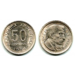(49) Argentina. 1954. 50 Centavos (BC+)