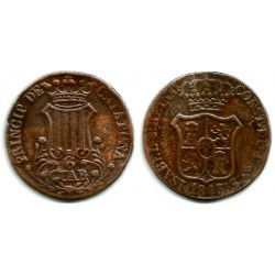 Isabel II. 1843. 6 Cuartos (BC/BC+) Ceca de Cataluña