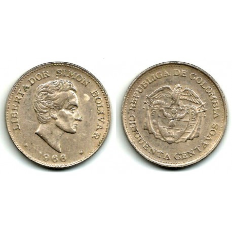 (217) Colombia. 1966. 50 Centavos (MBC)