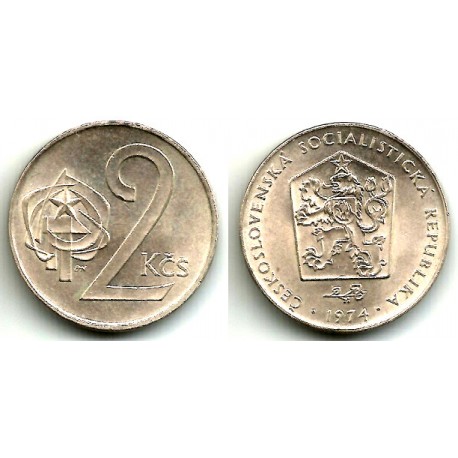 (75) Checoslovaquia. 1974. 2 Koruny (MBC+)