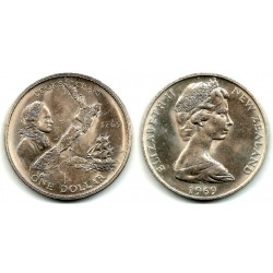 (40.1) Nueva Zelanda. 1969. 1 Dollar (SC-)