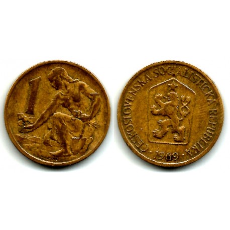 (50) Checoslovaquia. 1969. 1 Koruna (BC+)