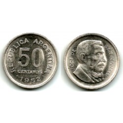 (49) Argentina. 1952. 50 Centavos (EBC)