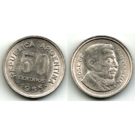 (49) Argentina. 1955. 50 Centavos (MBC+)