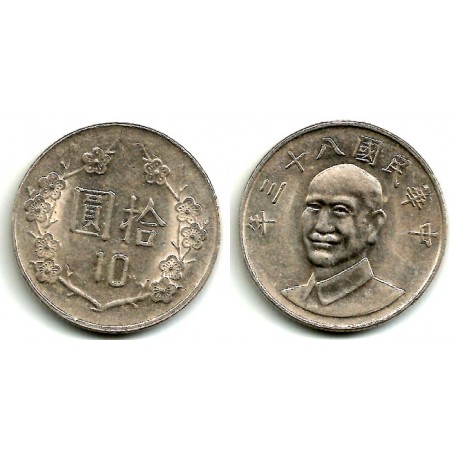(Y553) Taiwán. 1994(83). 10 Yuan (MBC)