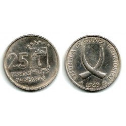 (3) Guinea Ecuatorial. 1969*(19-69). 25 Pesetas (MBC)