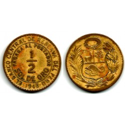 (220.5) Perú. 1948. ½ Sol de Oro (BC+)