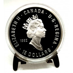 (215) Canadá. 1992. 5 Dollars (Proof) (Plata)