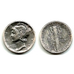 (140) Estados Unidos de América. 1943. 1 Dime (MBC) (Plata)