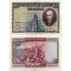 España. 1928. 25 Pesetas (MBC) Serie D