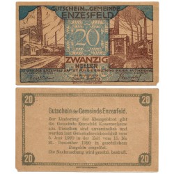 Enzesfeld (Baja Austria). 1920. 20 Heller (EBC) Esquina Rota