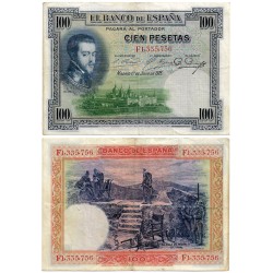 España. 1925. 100 Pesetas (MBC-) Serie F