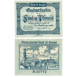 Sankt Wendel (Sarre). 1919. 50 Pfennig (EBC+)