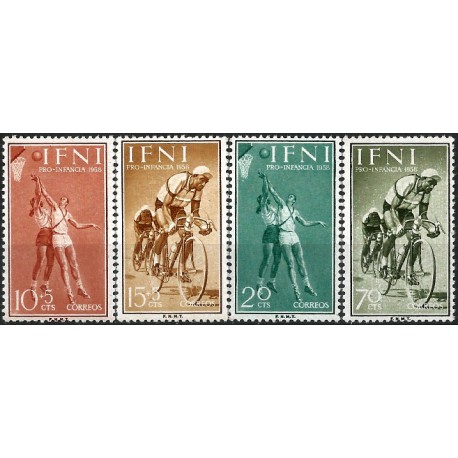 Sidi Ifni. 1958. Serie Completa (Nuevo, con señal de fijasellos) Pro Infancia