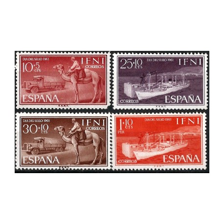 Sidi Ifni. 1961. Serie Completa (Nuevo, con señal de fijasellos) Día del Sello