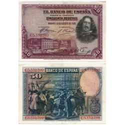 España. 1928. 50 Pesetas (EBC) Serie C