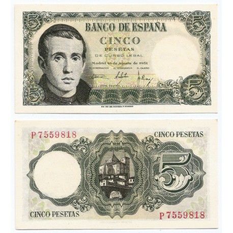 Estado Español. 1951. 5 Pesetas (SC-) Serie P