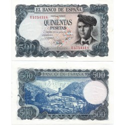 Estado Español. 1971. 500 Pesetas (EBC/EBC-) Serie U