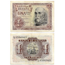 Estado Español. 1953. 1 Peseta (MBC/MBC-) Serie L