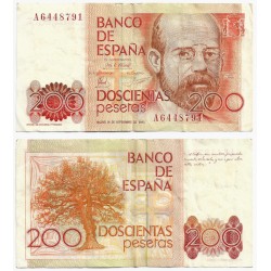 España. 1980. 200 Pesetas (MBC-) Serie A