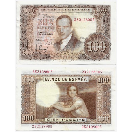Estado Español. 1953. 100 Pesetas (MBC) Serie 2X