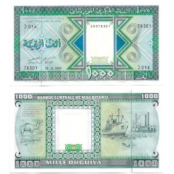 (W7A) Mauritania. 1989. 1000 Ouguiya (SC)