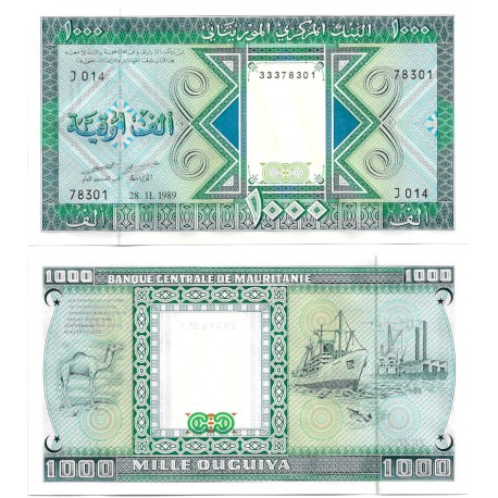 (W7A) Mauritania. 1989. 1000 Ouguiya (SC)