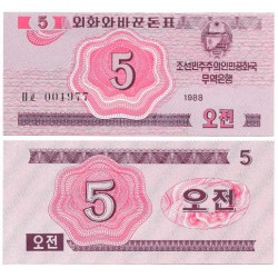 (32) Corea del Norte. 1988. 5 Won (SC)
