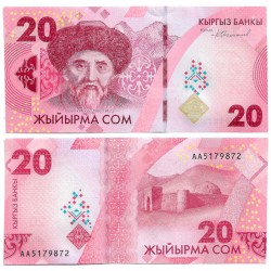 (W34) Kirguizistán. 2023. 20 Som (SC)