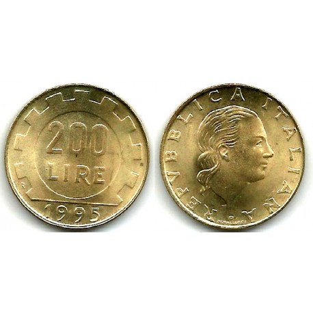 (105) Italia. 1995. 200 Lira (EBC)