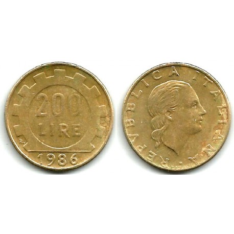 (105) Italia. 1986. 200 Lira (MBC)