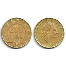 (105) Italia. 1987. 200 Lira (MBC)
