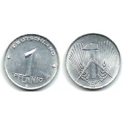 (5) Alemania Democrática. 1952(A). 1 Pfennig (MBC+)
