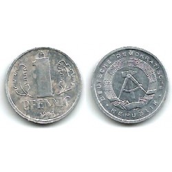 (8.2) Alemania Democrática. 1984(A). 1 Pfennig (MBC-)