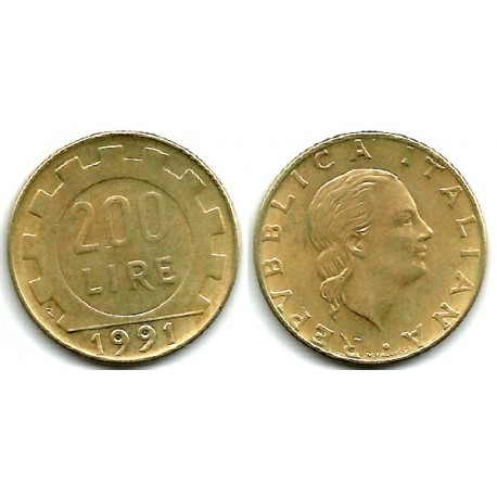 (105) Italia. 1991. 200 Lira (MBC)