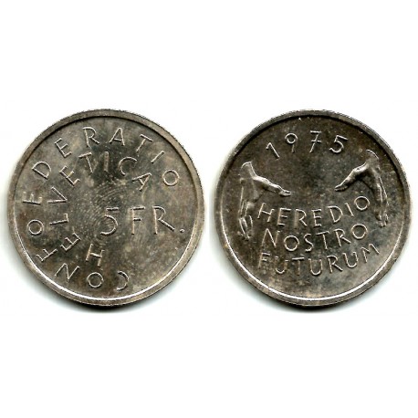(53) Suiza. 1975. 5 Francs (EBC-)